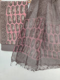 (VANASPATI) Block Printed Cotton Suit with Cotton Kota Doria Dupatta