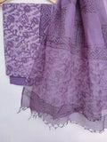 (VANASPATI) Block Printed Cotton Suit with Cotton Kota Doria Dupatta