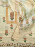 PANEL Hand Block Printed Cotton Suit with Cotton Kota Doria dupatta
