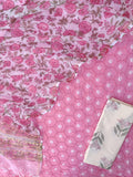 (SALE) BANDHANI  Cotton Schiffli Suit with Kota Doria Dupatta