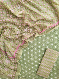 BANDHANI Schiffli Suit with Mulmul Dupatta