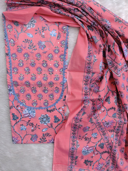 (SALE) TOP & DUPATTA Combo Set 2.5 Mtr each (NO BOTTOM)
