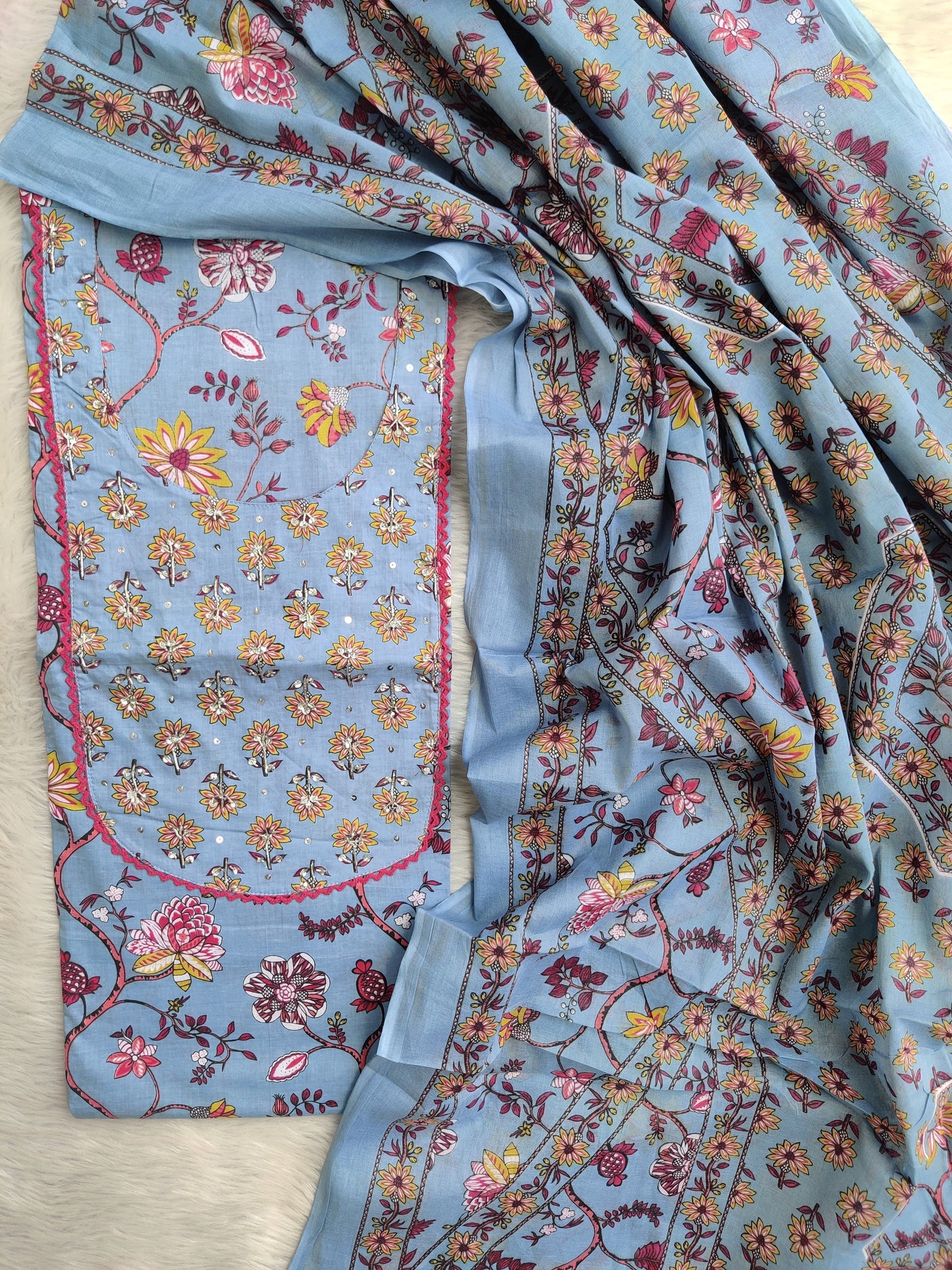 (SALE) TOP & DUPATTA Combo Set 2.5 Mtr each (NO BOTTOM)