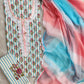 HAND BLOCK PRINTED  NECK WORK SUITS WITH KOTA DORIA DUPATTA l