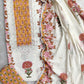 Exclusive Unstitched Cotton Suit with Mulmul Embroidery Dupatta