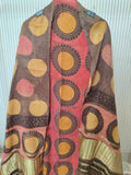 (NASHPAL) Hand Block Printed Modal Silk TOP with Modal Silk Lagdi Patta Dupatta (NO BOTTOM)