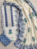 Exclusive Unstitched Cotton Suit with Mulmul Embroidery Dupatta