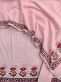 Hand Block Printed Cotton Suit with Mul Chanderi Dupatta
