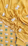 PICHWAI Printed Cotton Suit with Applique Work Kota Doria Dupatta