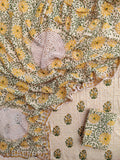 NEW LAUNCH              Aligarh Hand Embroidery Cotton Neck Work Suits with Mulmul Crosia Dupatta