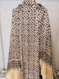 (AJRAKH) Hand Block Printed Modal Silk TOP with Modal Silk Lagdi Patta Dupatta (NO BOTTOM)