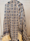 (AJRAKH) Hand Block Printed Modal Silk TOP with Modal Silk Lagdi Patta Dupatta (NO BOTTOM)
