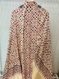 (AJRAKH) Hand Block Printed Modal Silk TOP with Modal Silk Lagdi Patta Dupatta (NO BOTTOM)