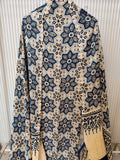 (AJRAKH) Hand Block Printed Modal Silk TOP with Modal Silk Lagdi Patta Dupatta (NO BOTTOM)