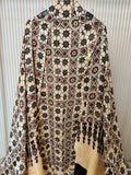 (AJRAKH) Hand Block Printed Modal Silk TOP with Modal Silk Lagdi Patta Dupatta (NO BOTTOM)
