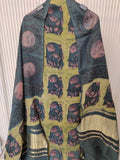 (NASHPAL) Hand Block Printed Modal Silk TOP with Modal Silk Lagdi Patta Dupatta (NO BOTTOM)