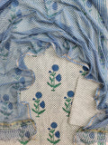 BLOCK PRINTED COTTON SUIT WITH LEHRIYA KOTA DORIA DUPATTA