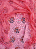 BLOCK PRINTED COTTON SUIT WITH LEHRIYA KOTA DORIA DUPATTA