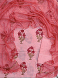 BLOCK PRINTED COTTON SUIT WITH LEHRIYA KOTA DORIA DUPATTA