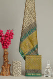 HAND BLOCK PRINTED MAHESHWARI SILK SUIT WITH MAHESHWARI SILK DUPATTA