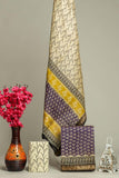 HAND BLOCK PRINTED MAHESHWARI SILK SUIT WITH MAHESHWARI SILK DUPATTA