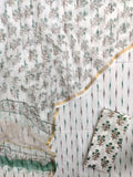 Handloom Weave Ikat Suit with Kota Doria Dupatta