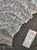Handloom Weave Ikat Suit with Kota Doria Dupatta
