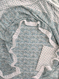 Hand Block Printed Cotton Suit With Lace Work Mulmul Dupatta