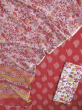 Handloom Weave Ikat Suit with Kota Doria Dupatta