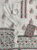 Exclusive Unstitched Cotton Suit with Mulmul Embroidery Dupatta