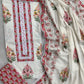 Exclusive Unstitched Cotton Suit with Mulmul Embroidery Dupatta