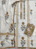 Exclusive Unstitched Cotton Suit with Mulmul Embroidery Dupatta