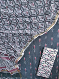 Handloom Weave Ikat Suit with Kota Doria Dupatta