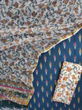 Handloom Weave Ikat Suit with Kota Doria Dupatta