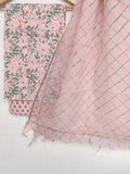 BLOCK PRINTED COTTON SUIT WITH LEHRIYA KOTA DORIA DUPATTA