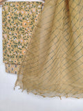 BLOCK PRINTED COTTON SUIT WITH LEHRIYA KOTA DORIA DUPATTA