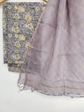 BLOCK PRINTED COTTON SUIT WITH LEHRIYA KOTA DORIA DUPATTA