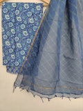 BLOCK PRINTED COTTON SUIT WITH LEHRIYA KOTA DORIA DUPATTA