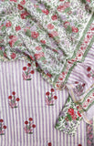 Hand Block Printed Cotton Suit with Mul Chanderi Dupatta