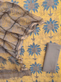 NASHPAL POMEGRANATE DYE COTTON SUIT WITH KOTA DORIA DUPATTA