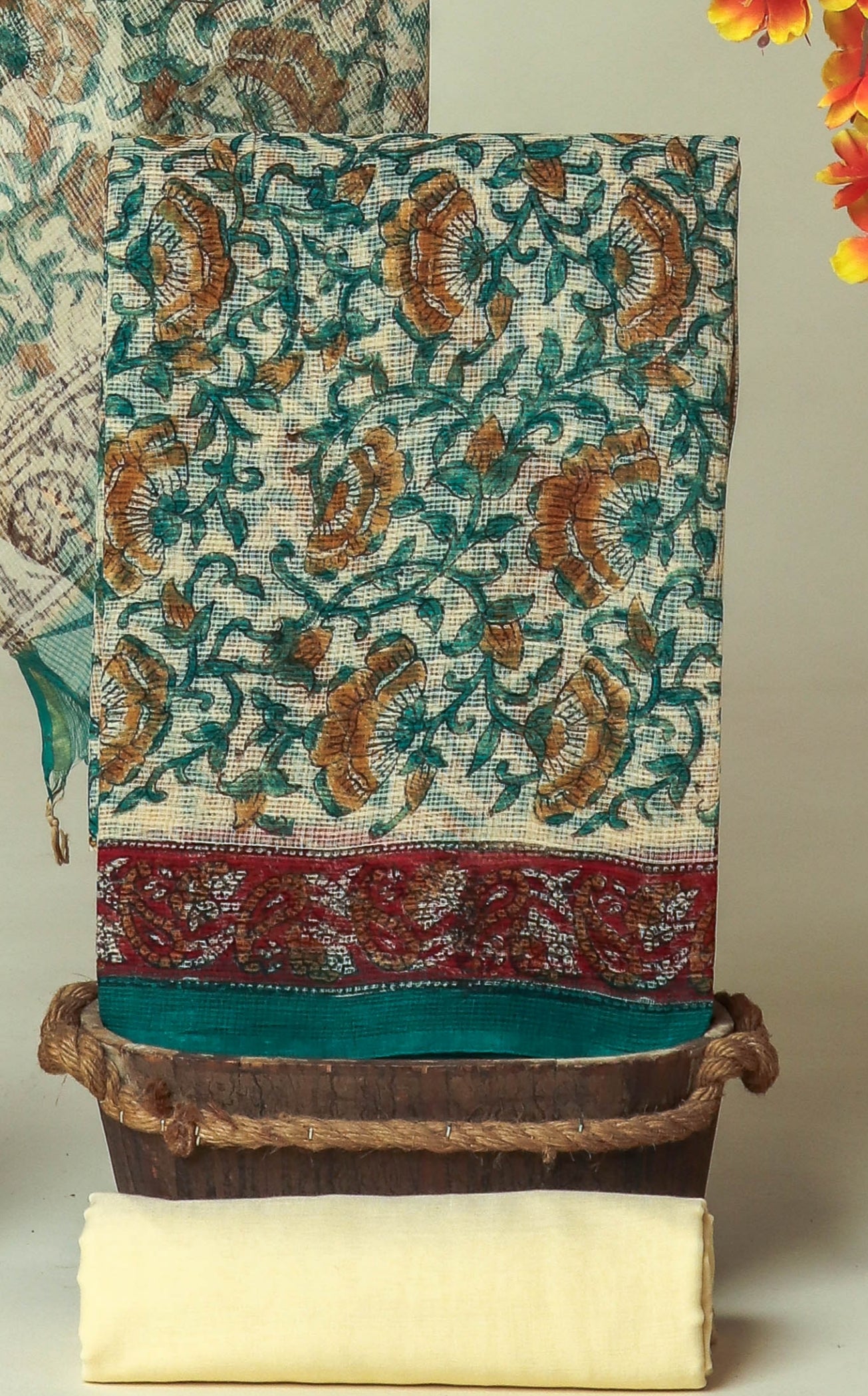 PURE KOTA DORIA SUIT WITH PURE KOTA DORIA DUPATTA WITH   (ATTACHED LINING)