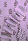 Hand Block Printed Cotton Schiffli Suit with Kota Doria Dupatta