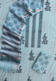 Hand Block Printed Cotton Schiffli Suit with Kota Doria Dupatta