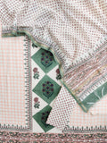 PANEL Hand Block Printed Cotton Suit with Mul Chanderi Dupatta