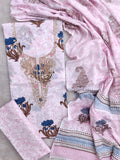 FLORAL PRINTED COTTON GOTA PATTI SUIT WITH COTTON DUPATTA