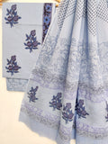 Hand Block Printed Cotton Suit With Mulmul Cotton Dupatta