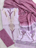 FLORAL PRINTED COTTON GOTA PATTI SUIT WITH COTTON DUPATTA
