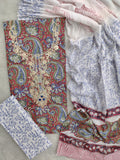FLORAL PRINTED COTTON GOTA PATTI SUIT WITH COTTON DUPATTA