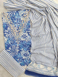 FLORAL PRINTED COTTON GOTA PATTI SUIT WITH COTTON DUPATTA