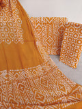 BATIK PRINTED COTTON SUIT WITH PURE CHIFFON DUPATTA